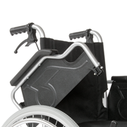 Aluminum wheelchair with attendant 