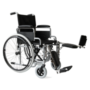Wheelchair with tilting footrests