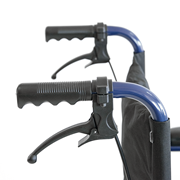 Wheelchair with attendant brakes