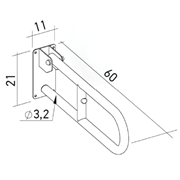 Λαβή τοίχου πτυσσόμενη