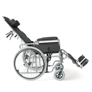 Wheelchair with tilting backrest