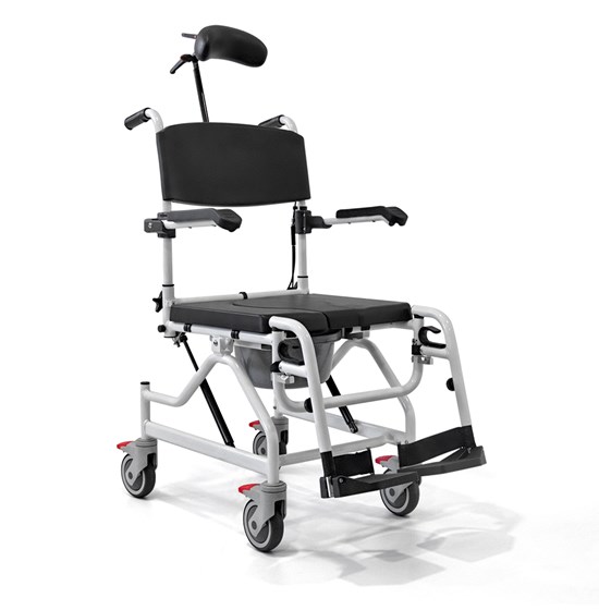 Καρέκλα αλουμινίου τροχήλατη, αδιάβροχη με WC