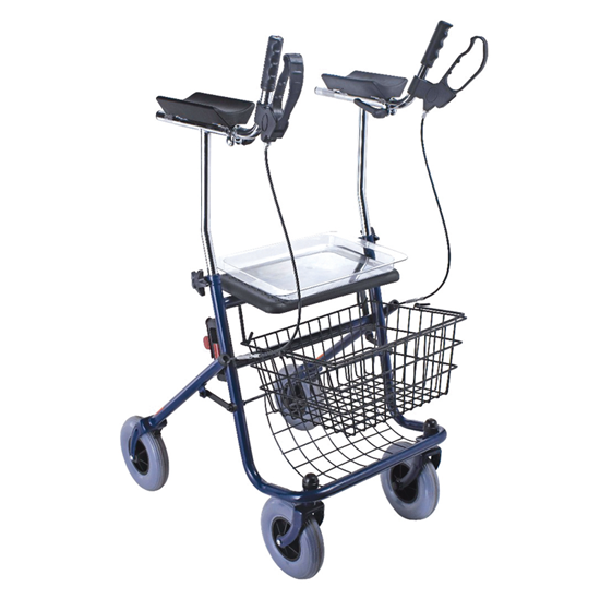 "Rollator" walker with hand grips