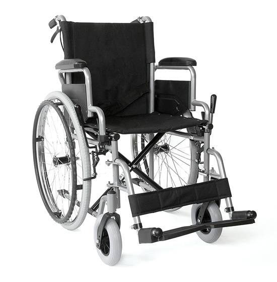 Wheelchair with attendant brakes
