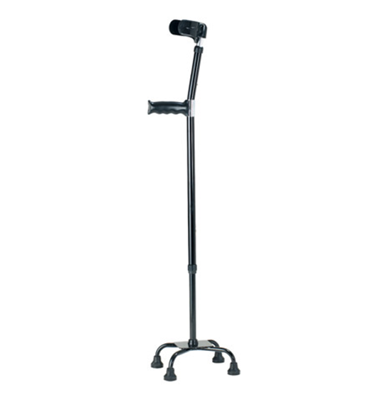 Elbow crutch  with quadropod base