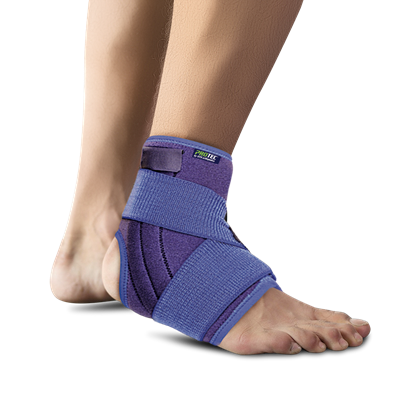 NEOPRENE ANKLE BRACE WITH SPLINTS AND STRAP