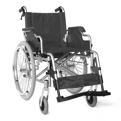 Aluminum wheelchair with attendant 