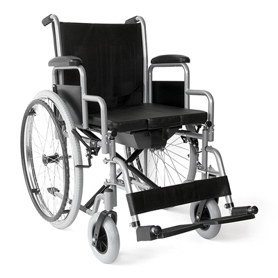 Wheelchair with removable sides & WC