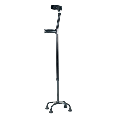 Elbow crutch  with quadropod base