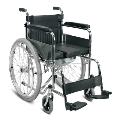 Folding wheelchair with WC
